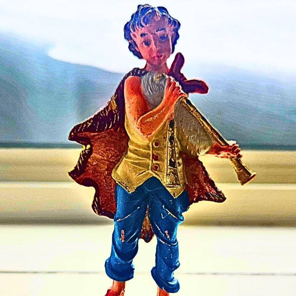 Vintage Fontanini Joshua with Bagpipes Nativity Figurine – 1983 – 4” – Italy